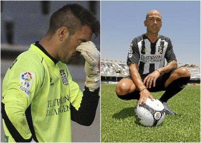 Manolo Reina y Manolo Gaspar, en sus etapas en el FC Cartagena.