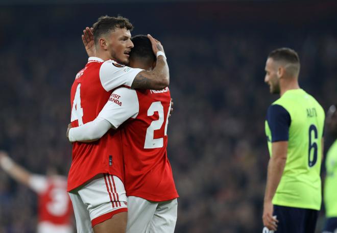 Celebración del Arsenal ante el Zurich (Foto: Cordon Press).