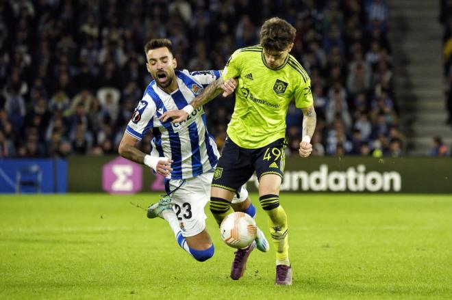 Brais ante el United en el Reale. (Foto: LaLiga)