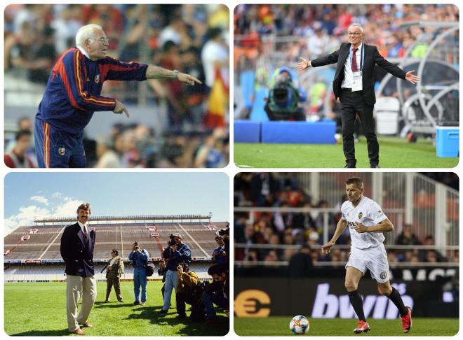 Djukic, Cúper, Hiddink o Aragonés, entrenadores del Valencia CF con experiencia mundialista.