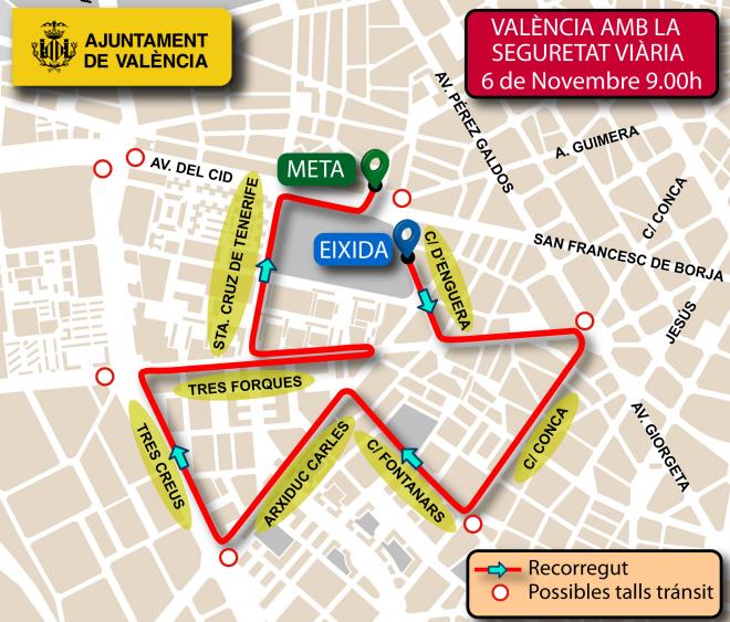 La I Carrera ‘València con la Seguridad Vial’ recorrerá este domingo las calles de l’Oliver