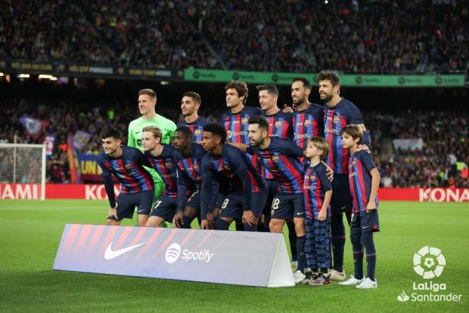 El once del Barcelona ante el Almería (Foto: LaLiga).