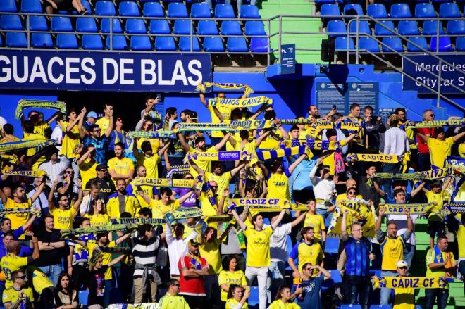 Afición del Cádiz en Getafe (Foto: Cádiz CF).