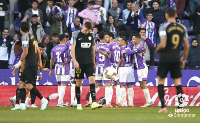 Gol de Roque Mesa en el Real Valladolid-Elche.