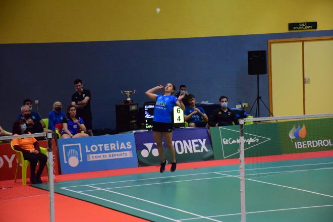 Elena Lorenzo, en el Pontevedra-Bádminton Benalmádena.