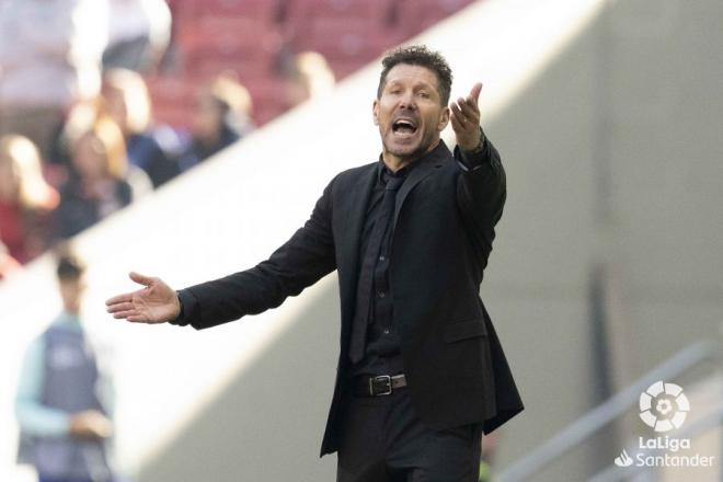 Diego Pablo Simeone, en el Atlético de Madrid-Espanyol (Foto: LaLiga).