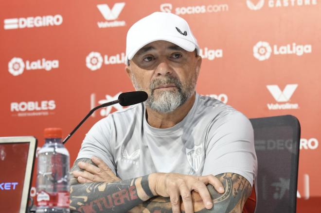 Jorge Sampaoli, entrenador del Sevilla (Foto: Kiko Hurtado).