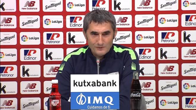 Valverde habla en Lezama del partido del Athletic Club.