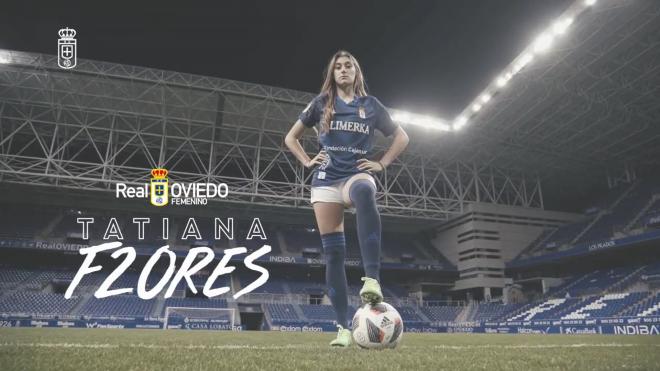 Así presentó el Real Oviedo a la mexicana Tatiana Flores, su nuevo fichaje para el equipo femenino.