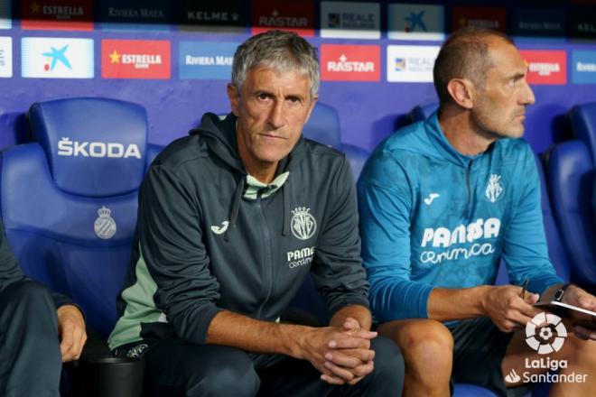 Quique Setién, en el banquillo del Villarreal (Foto: VCF).