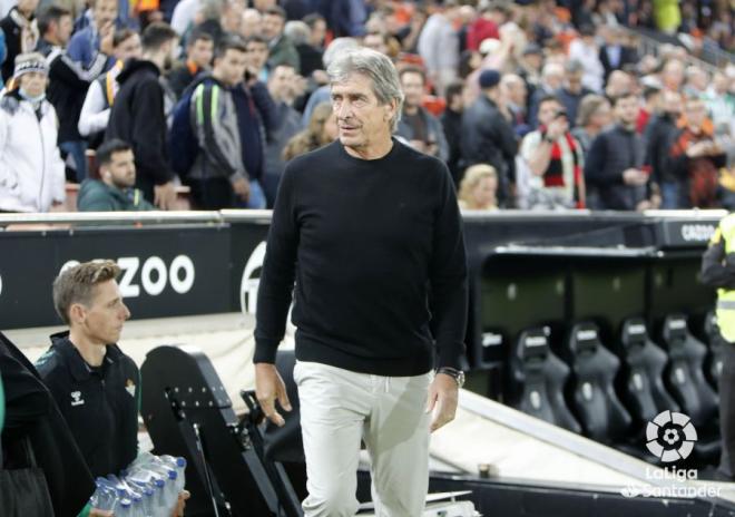 Pellegrini, en el Valencia - Betis (Foto: LaLiga)