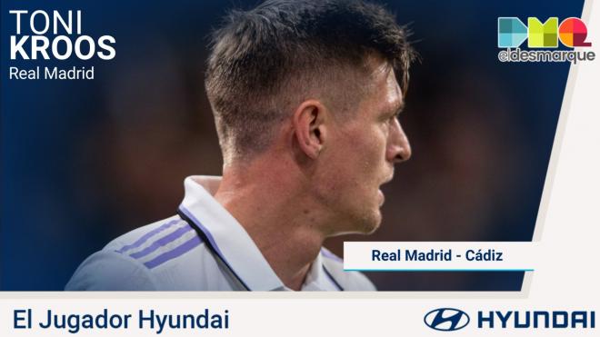 Toni Kroos, Jugador Hyundai del Real Madrid-Cádiz.