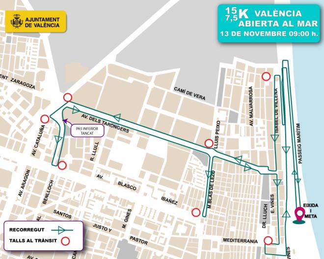 Las carreras 15K y 7,5K 'València Abierta al Mar' recorrerán las calles de Algirós y de Poblats