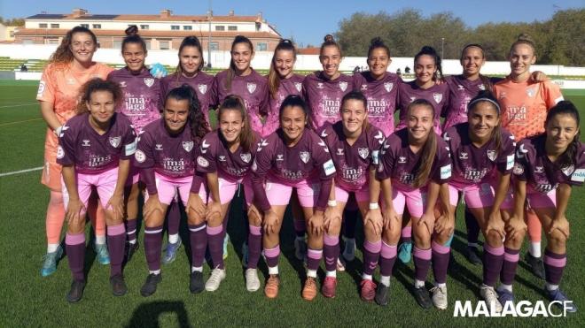 Las jugadoras del Málaga Femenino, en Albacete (Foto: MCFF).