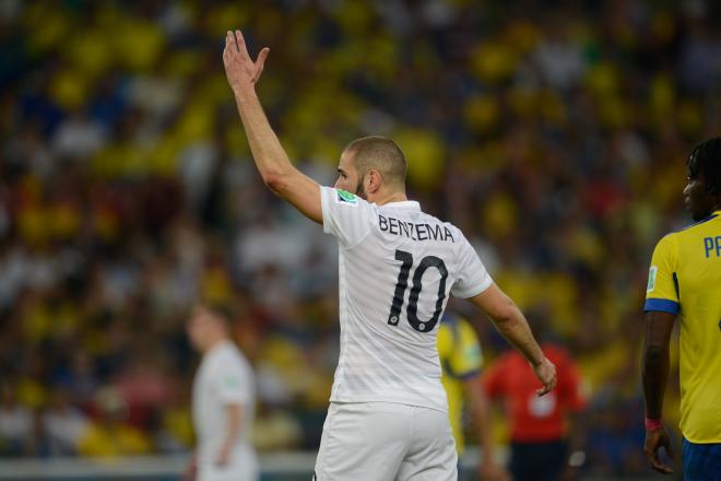 Karim Benzema, en un partido del Mundial en 2014 (Foto: Cordon Press).