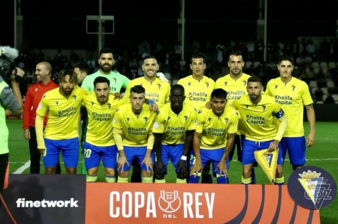 El once del Cádiz en el partido copero (Foto: Cádiz CF).