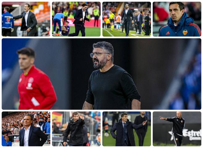 Algunos de los últimos entrenadores del Valencia CF.