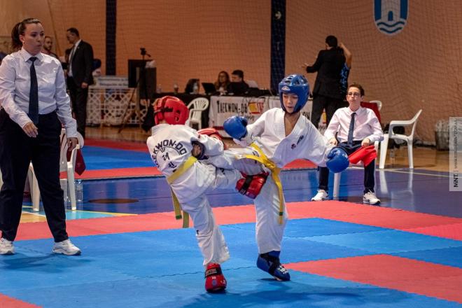 Un combate de un Open Internacional de Taekwon-Do de Málaga anterior (Foto: Matías Valente / Estudio Mint).