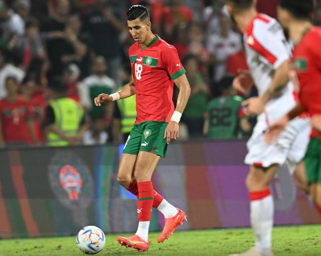 El Yamiq, ante Georgia (Foto: Selección de Marruecos).