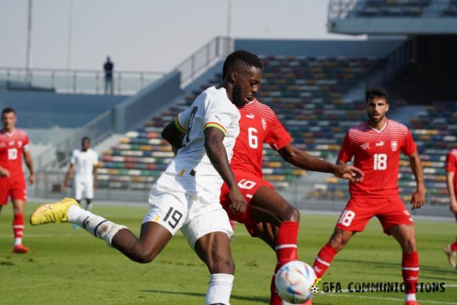 Iñaki Williams, en el amistoso de la selección de Ghana contra Suiza.
