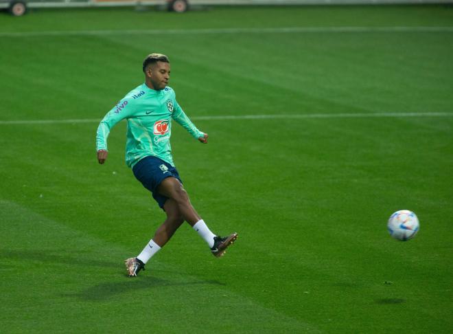 Rodrygo, en un entrenamiento con Brasil (Foto: Cordon Press).