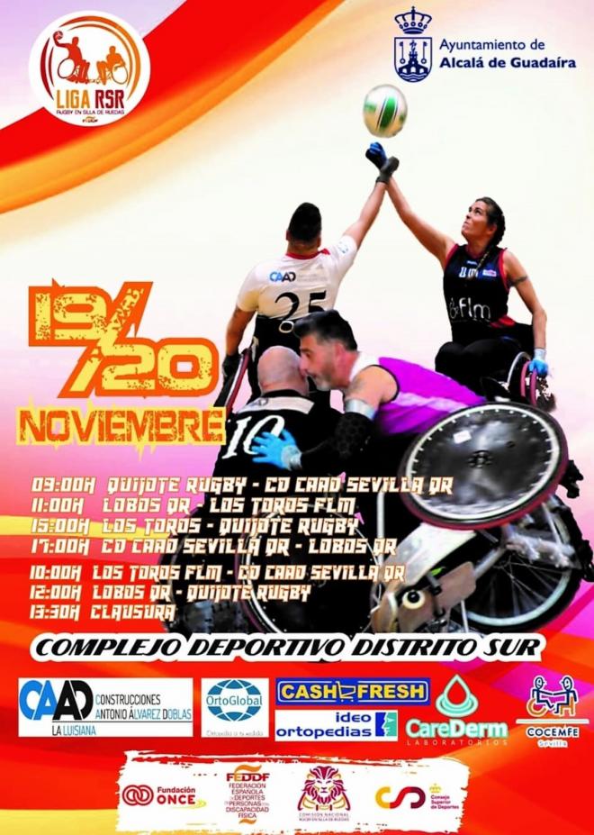 Cartel del CAAD Sevilla Quad Rugby en la cuarta jornada de la Liga Nacional