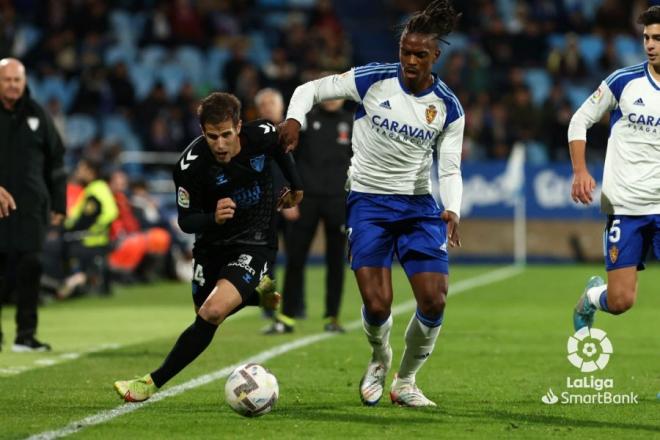 Jair en el Zaragoza-Málaga (Foto: LaLiga).