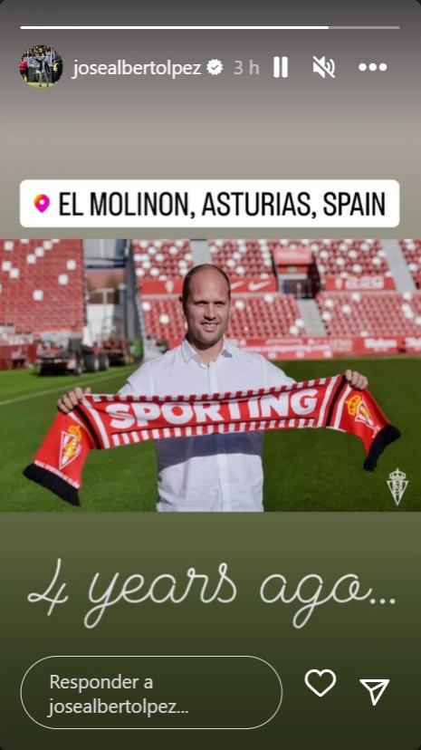 José Alberto López recuerda su presentación con el Sporting.