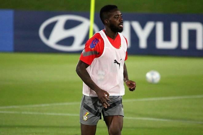 Imagen de Iñaki Williams entrenando con la selección de Ghana, los 'Black Stars'.