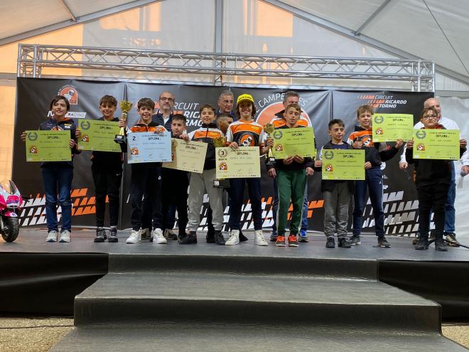 Marcos Vinagre y Daniel Climent, campeones de Minimotos y MiniGP110