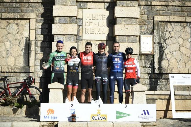 Podio masculino y femenino de la Subida a la Reina.