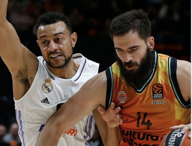 El Real Madrid sobrevivió a la recuperación del Valencia Basket en la Fonteta (73-80)