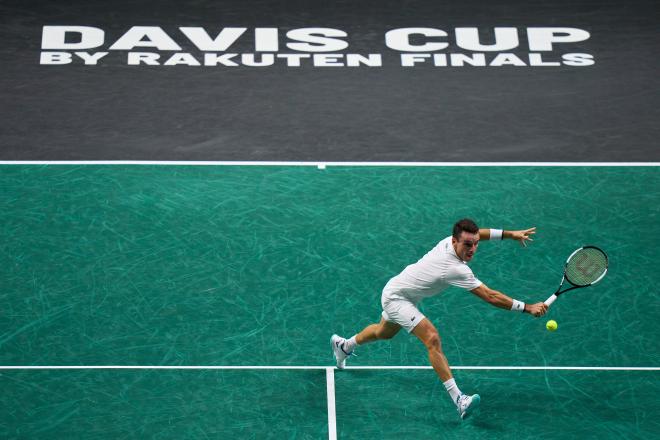 Roberto Bautista Agut durante su partido ante Coric en la Davis (Foto: Copa Davis).