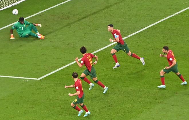 Cristiano Ronaldo celebra su gol a Ghana con Portugal (Foto: EFE).