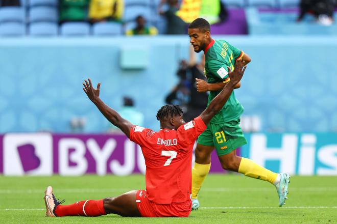Embolo, durante el Suiza-Camerún del Mundial de Qatar (Foto: Cordon Press).
