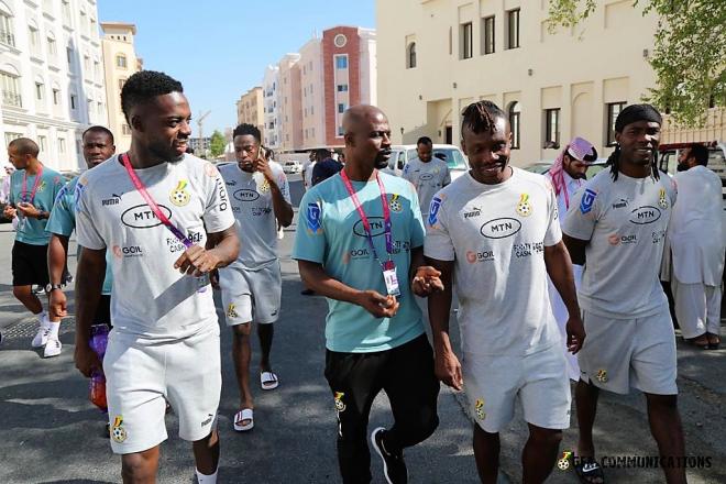 Paseo de Iñaki Williams, jugador del Athletic Club, con la selección de Ghana en el Mundial de Qatar.