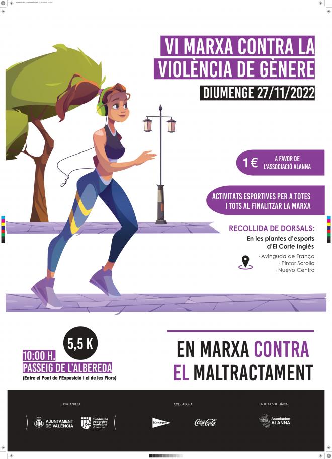 Cartel de la marcha contra el maltrato de género. Foto: El Corte Inglés