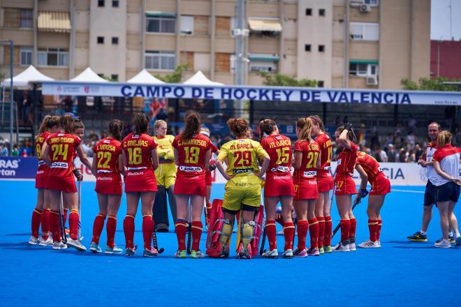 Las Redsticks en el polideportivo Verge del Carme Beteró. Foto: FIH Nations Cup
