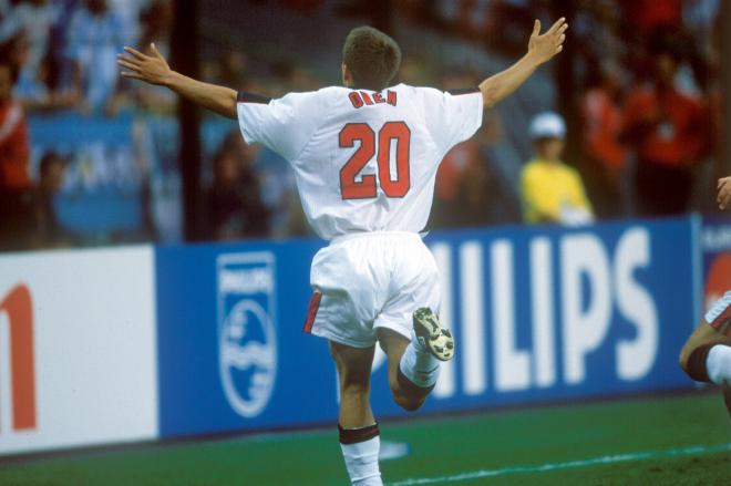 Michael Owen celebrando el gol en el Mundial de 1998 (Foto: Cordon Press).