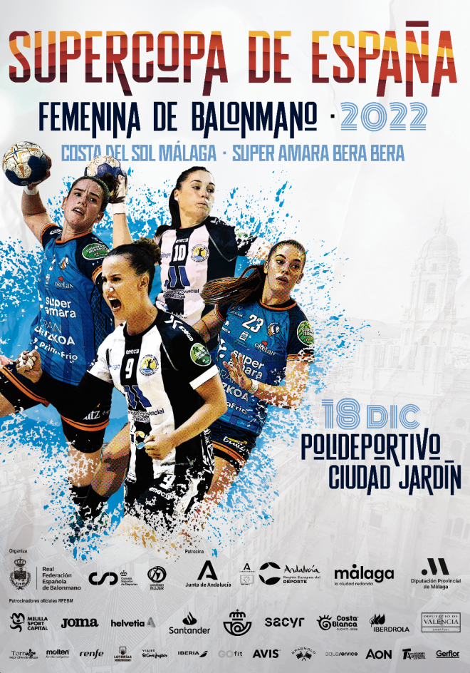 Cartel de la Supercopa femenina de balonmano en Málaga (Foto: RFEBM).