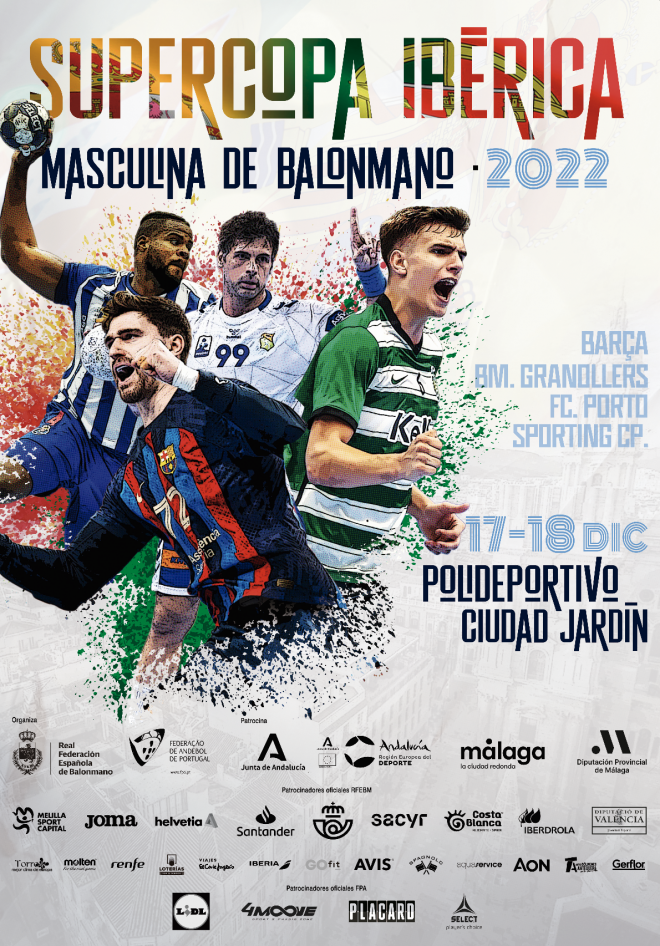 Cartel de la Supercopa Ibérica de balonmano en Málaga (Foto: RFEBM).