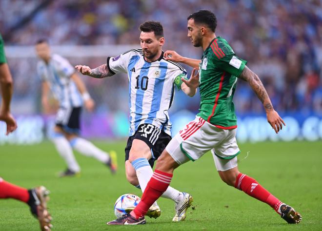 Messi, en el partido entre Argentina y México (Foto: Cordon Press).