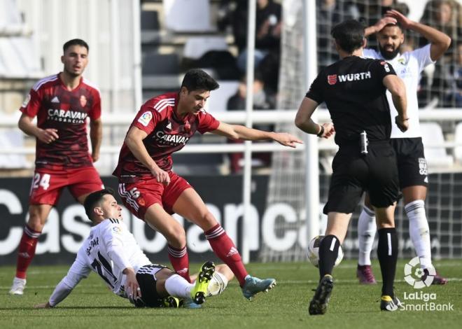 Jaume Grau, durante el partido ante el Burgos (Foto: LaLiga).