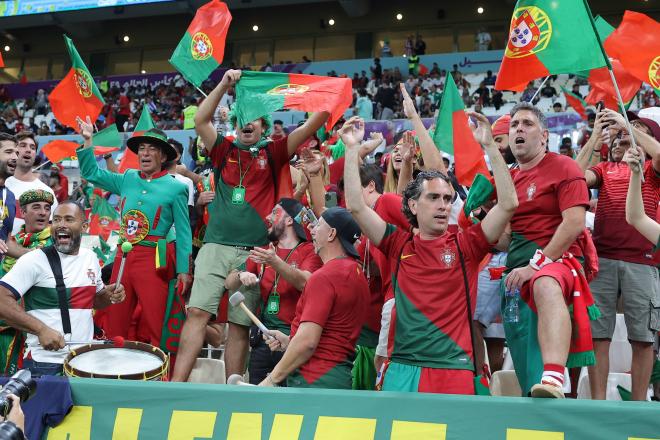 Aficionados de Portugal en el Mundial de Qatar (Foto: Cordon Press).