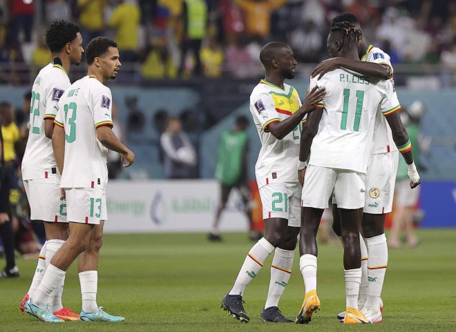 Celebración de los jugadores de Senegal ante Ecuador (Foto: Cordon Press).