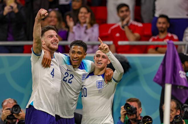 Los jugadores de Inglaterra celebran un gol de Rashford (Foto: Cordon Press).