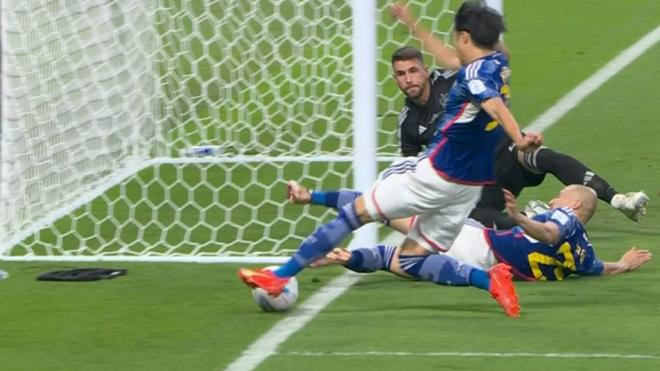 El polémico gol de Japón contra España.
