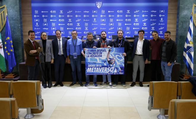 Presentación del concierto en La Rosaleda en el Metaverso (Foto: Málaga CF).