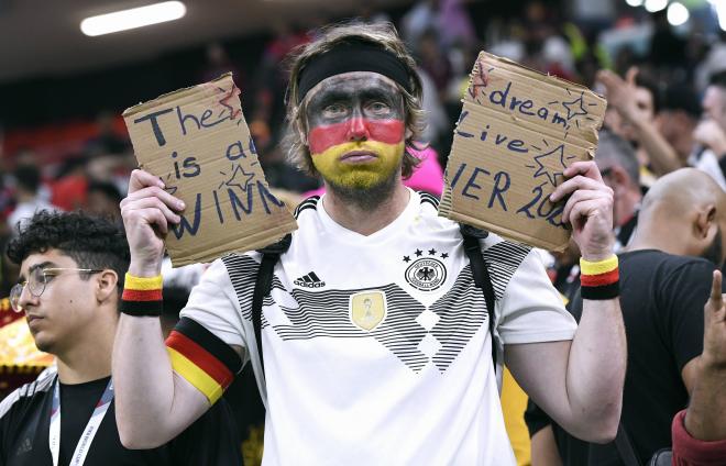 Aficionado alemán tras el partido contra Costa Rica (Foto: Cordon Press).