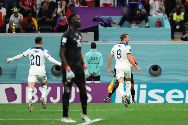Harry Kane celebra su gol en el Inglaterra-Senegal (FOTO: Cordón Press).